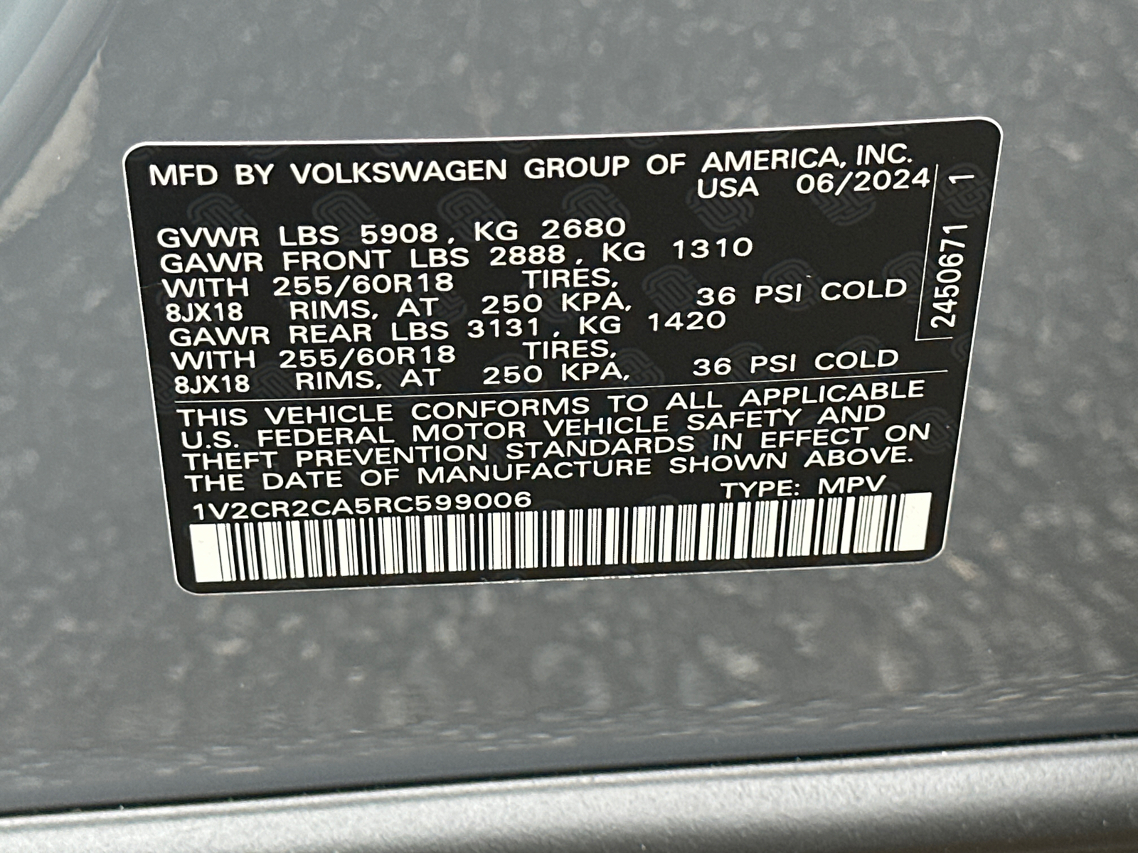 2024 Volkswagen Atlas 2.0T Peak Edition SE w/Technology 37