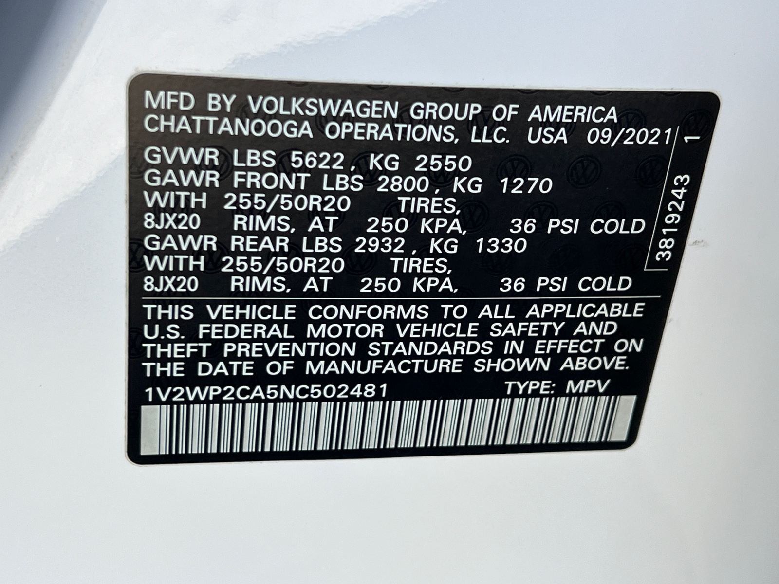 2022 Volkswagen Atlas 2.0T SE w/Technology 30