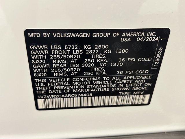 2024 Volkswagen Atlas 2.0T SE w/Technology 22