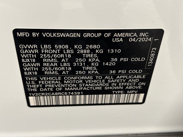 2024 Volkswagen Atlas 2.0T Peak Edition SE w/Technology 22