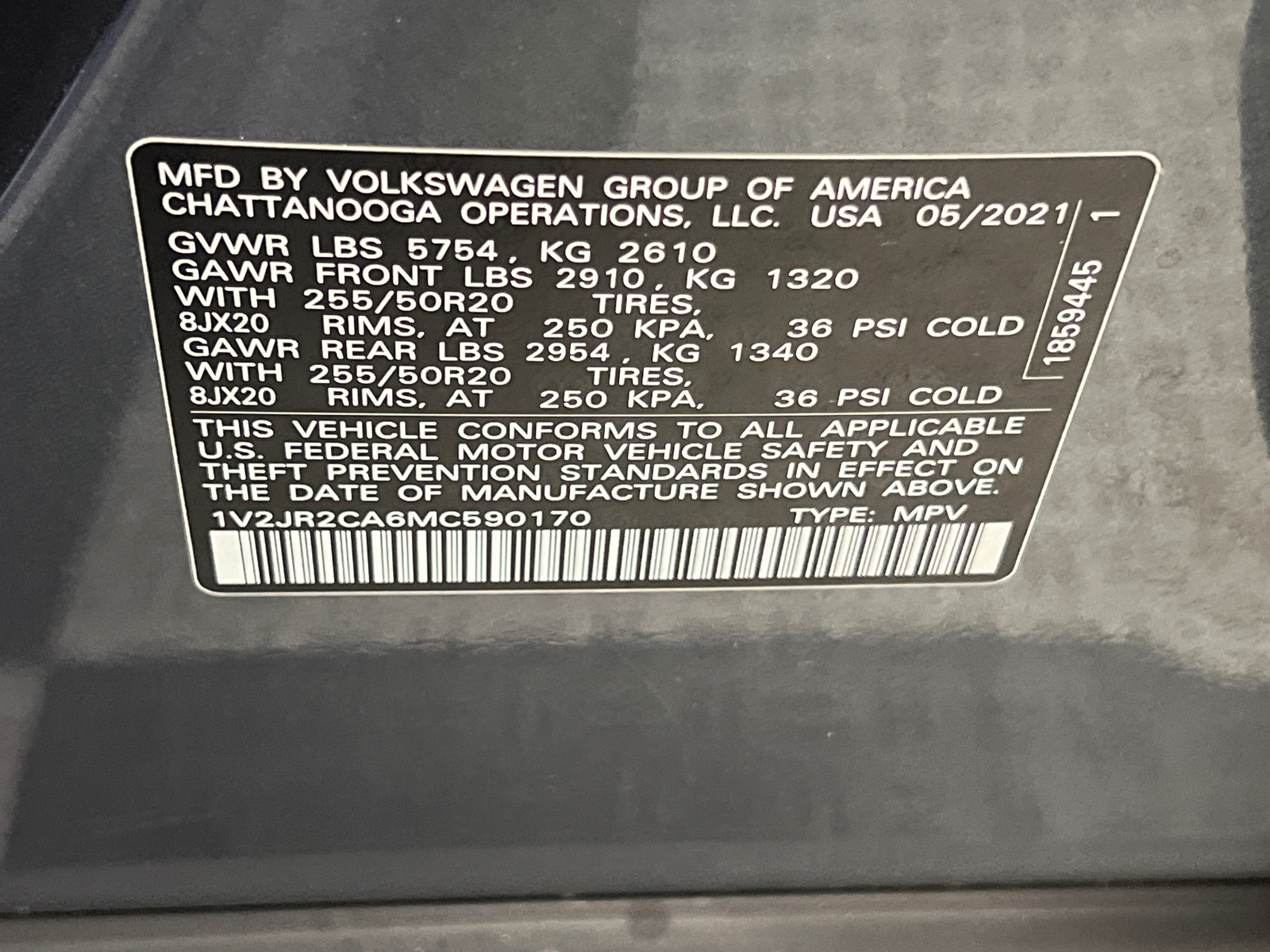 2021 Volkswagen Atlas V6 SE 30