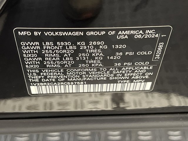 2024 Volkswagen Atlas 2.0T SEL 22