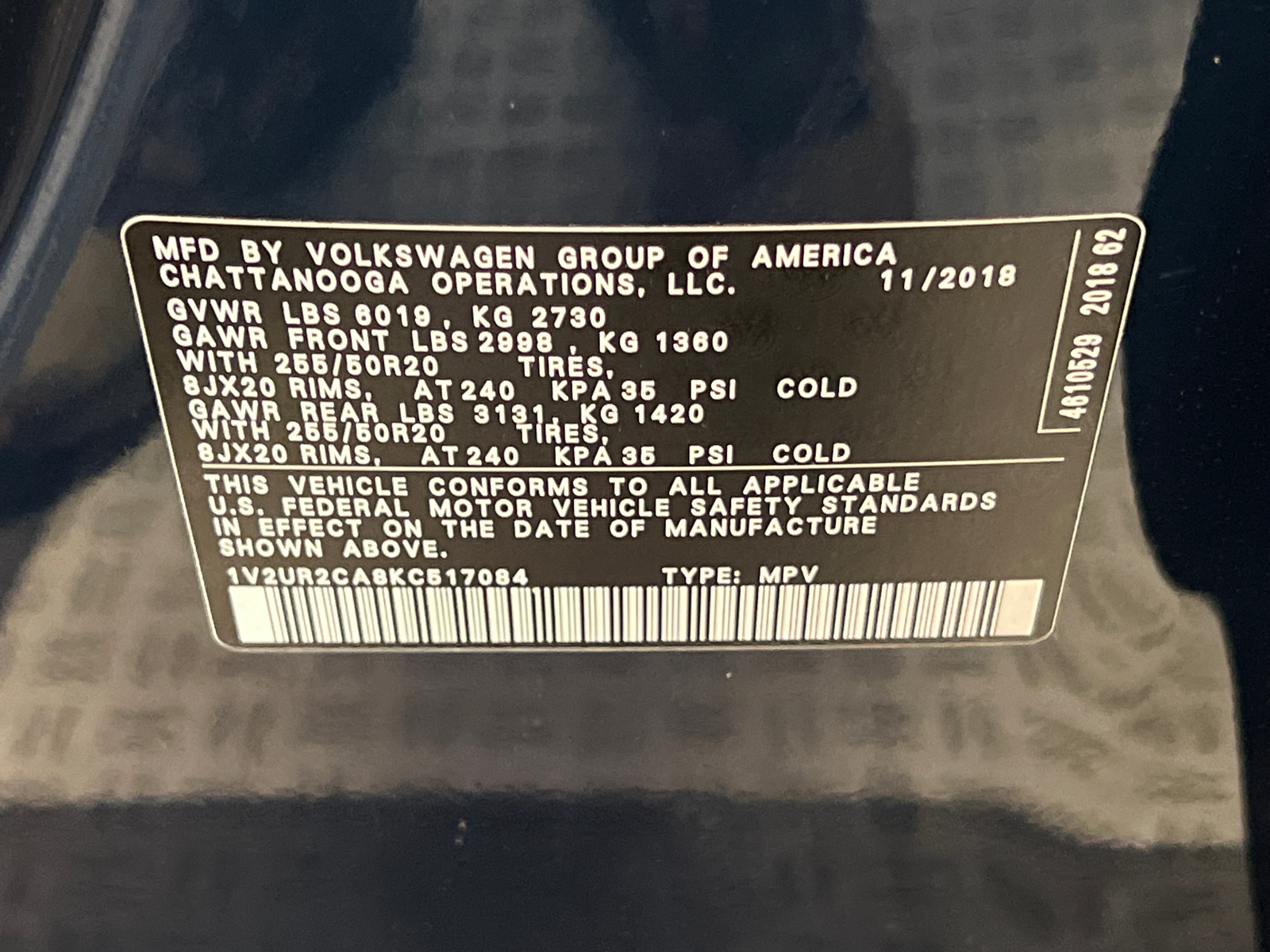 2019 Volkswagen Atlas 3.6L V6 SE 29