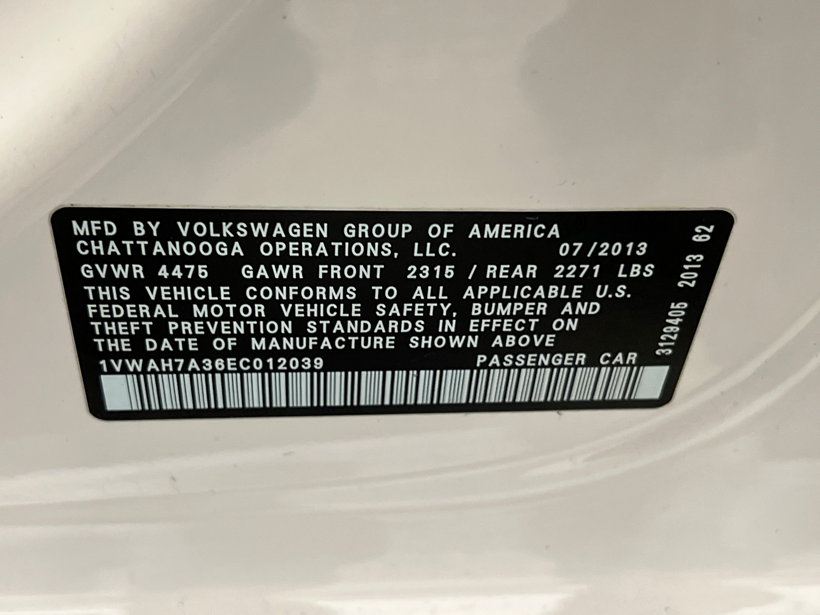 2014 Volkswagen Passat 2.5L S 26