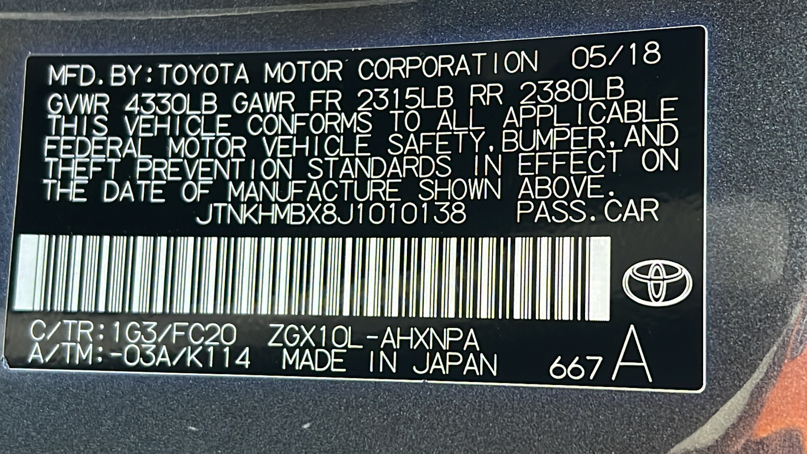 2018 Toyota C-HR XLE 25