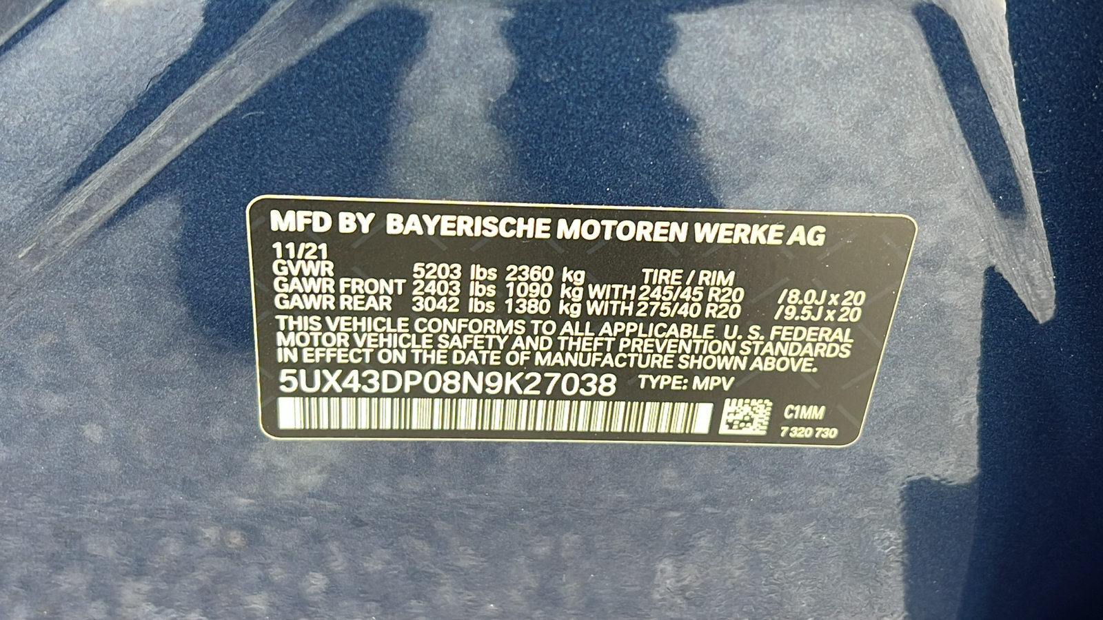 2022 BMW X3 sDrive30i 30