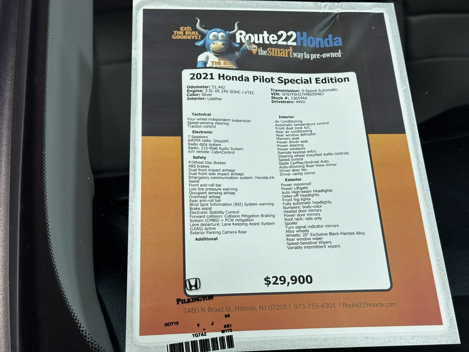 2021 Honda Pilot Special Edition 42