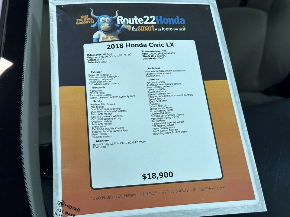 2018 Honda Civic Sedan LX 39