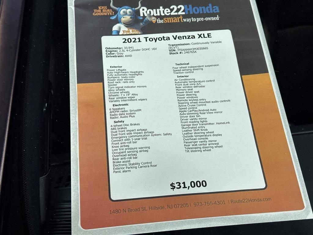 2021 Toyota Venza XLE 40