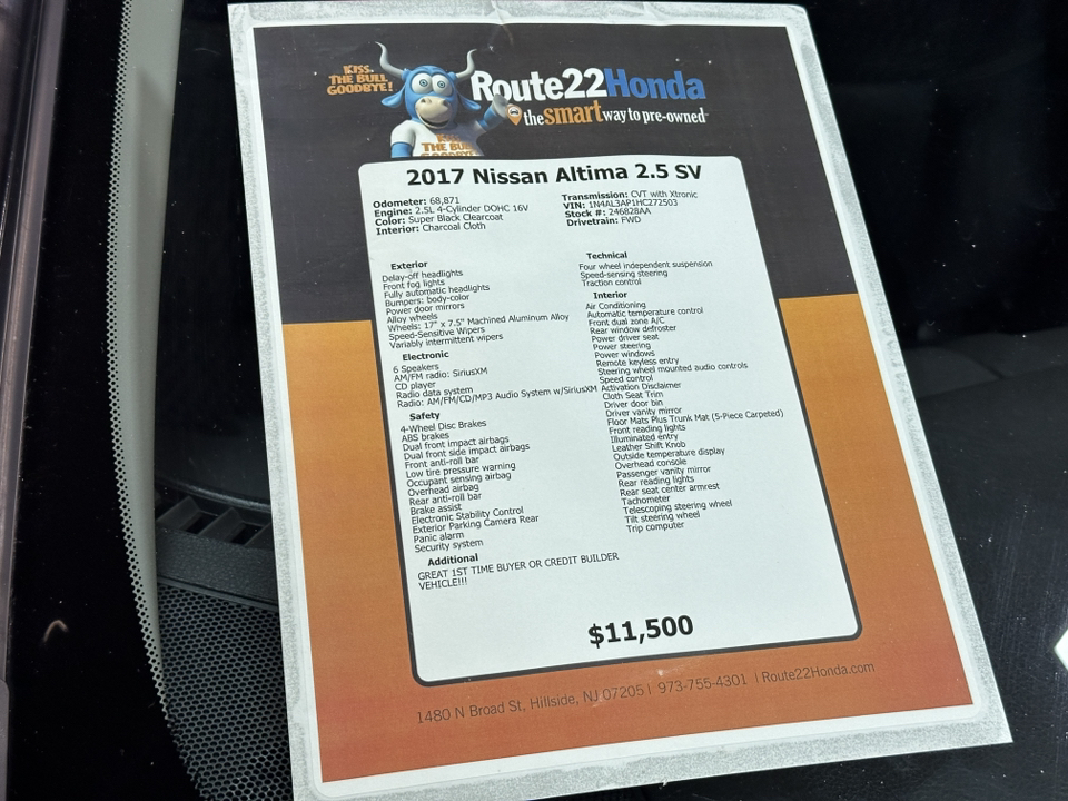 2017 Nissan Altima 2.5 SV 40