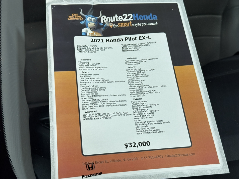 2021 Honda Pilot EX-L 40