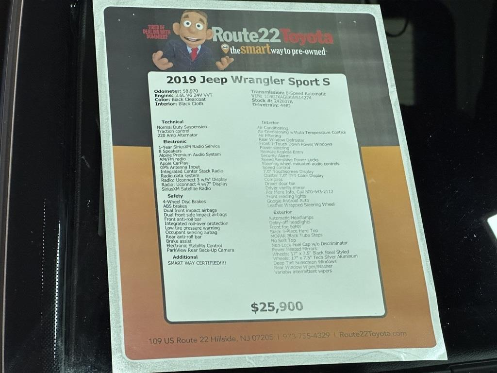 2019 Jeep Wrangler Sport S 35