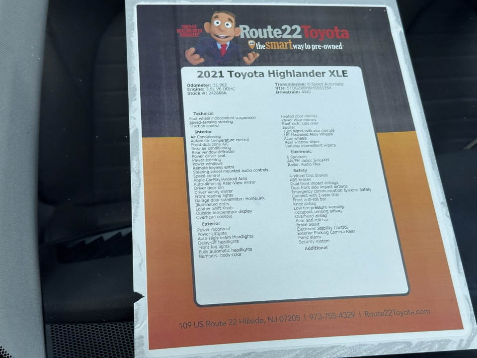 2021 Toyota Highlander XLE 39
