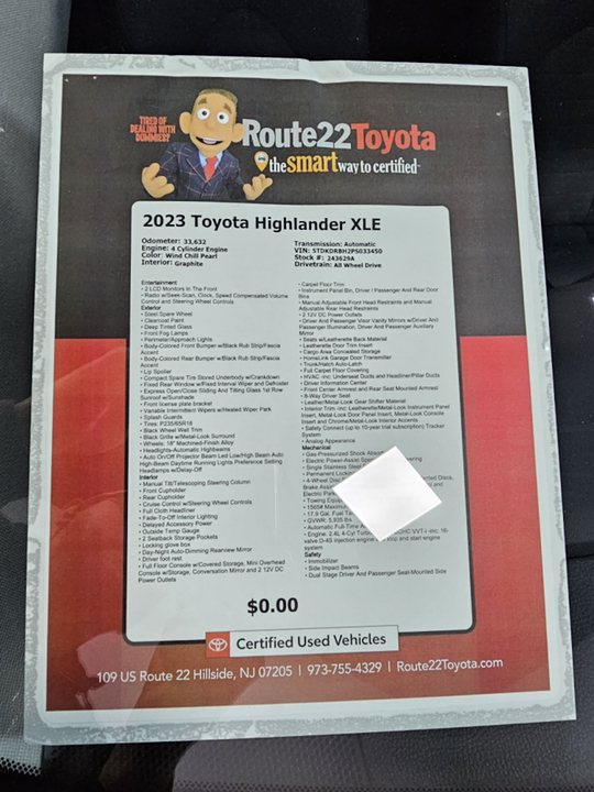 2023 Toyota Highlander XLE 40