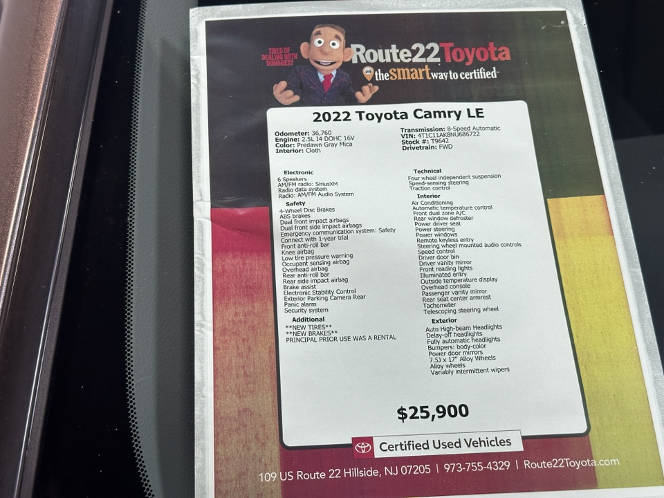2022 Toyota Camry LE 40