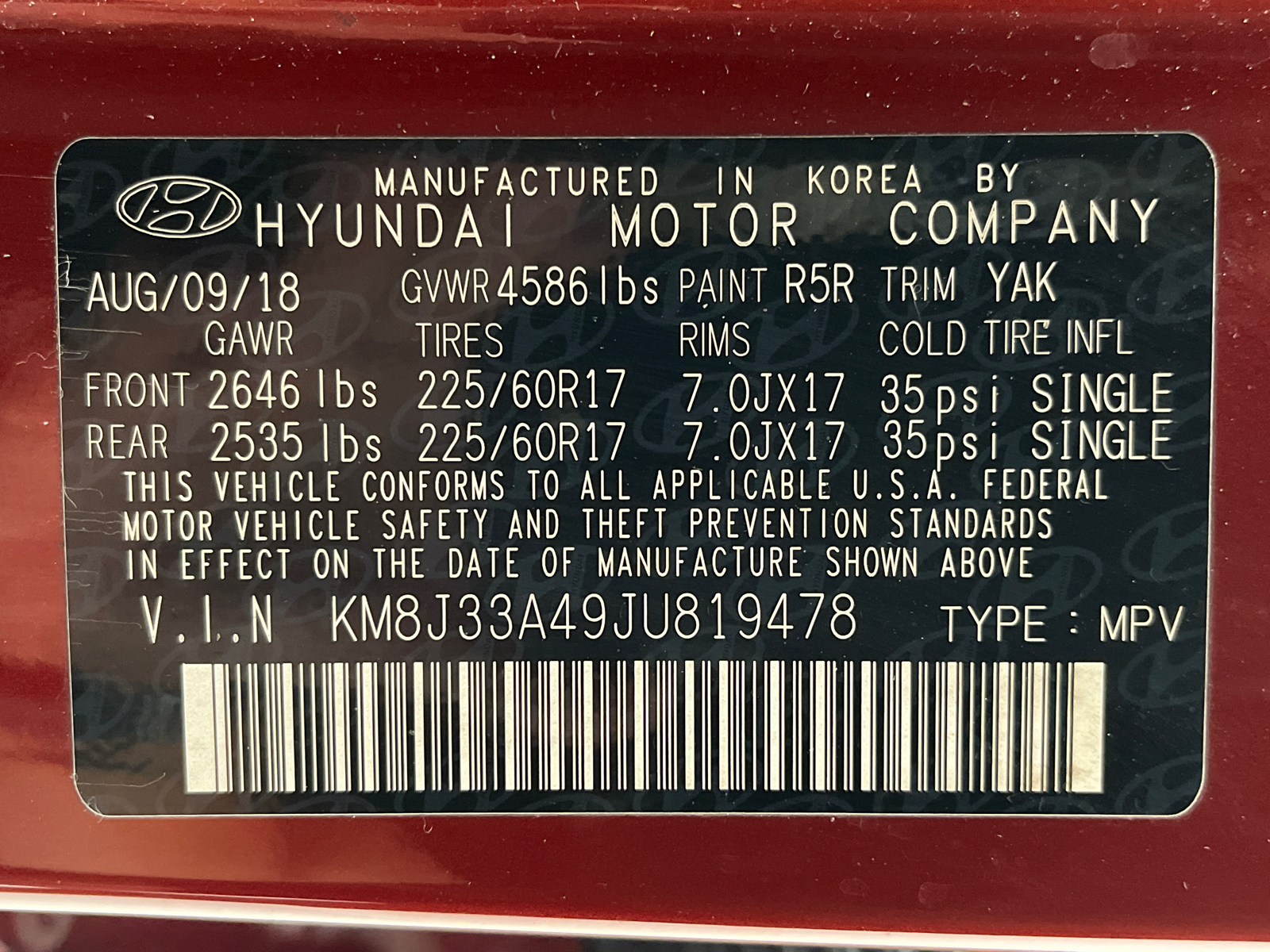 2018 Hyundai Tucson SEL Plus 48