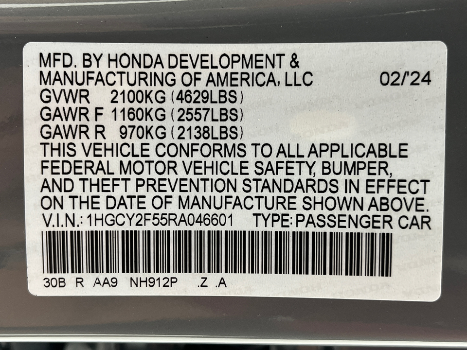 2024 Honda Accord Hybrid Sport 45