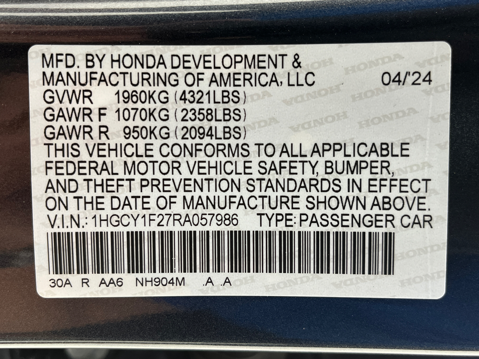 2024 Honda Accord LX 35