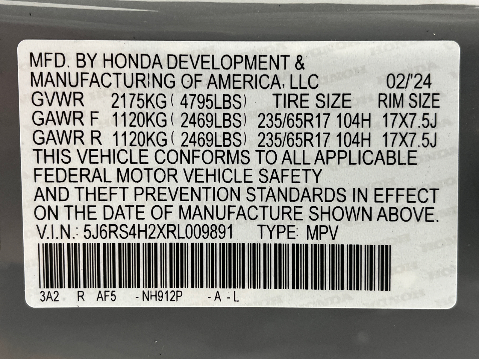 2024 Honda CR-V LX 37