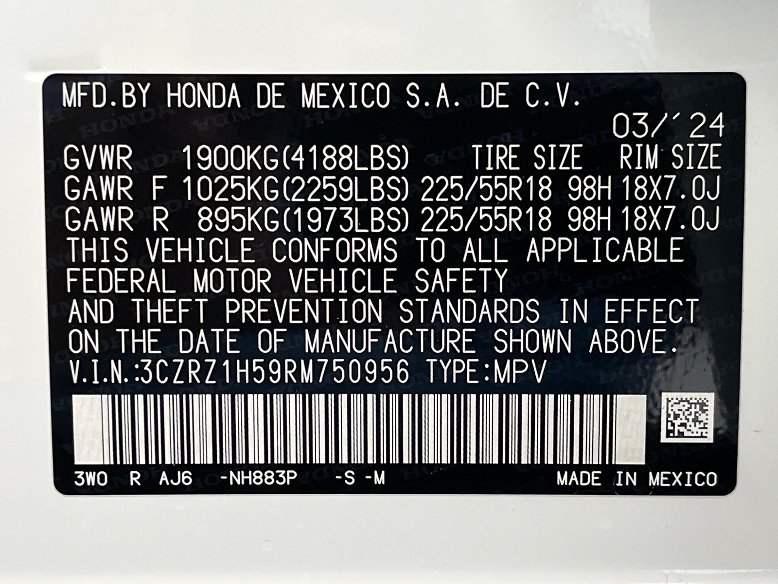 2024 Honda HR-V Sport 40