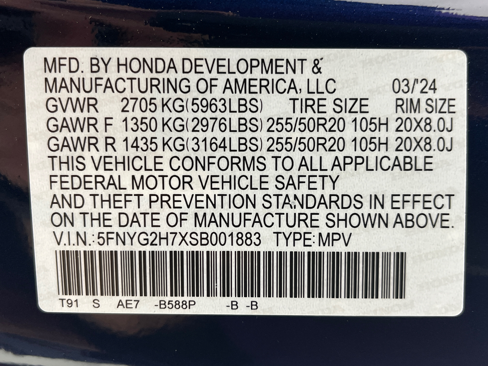 2025 Honda Pilot Touring 58