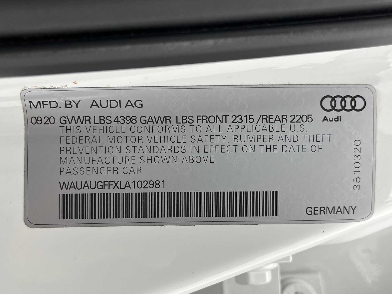 2020 Audi A3 2.0T Premium 44