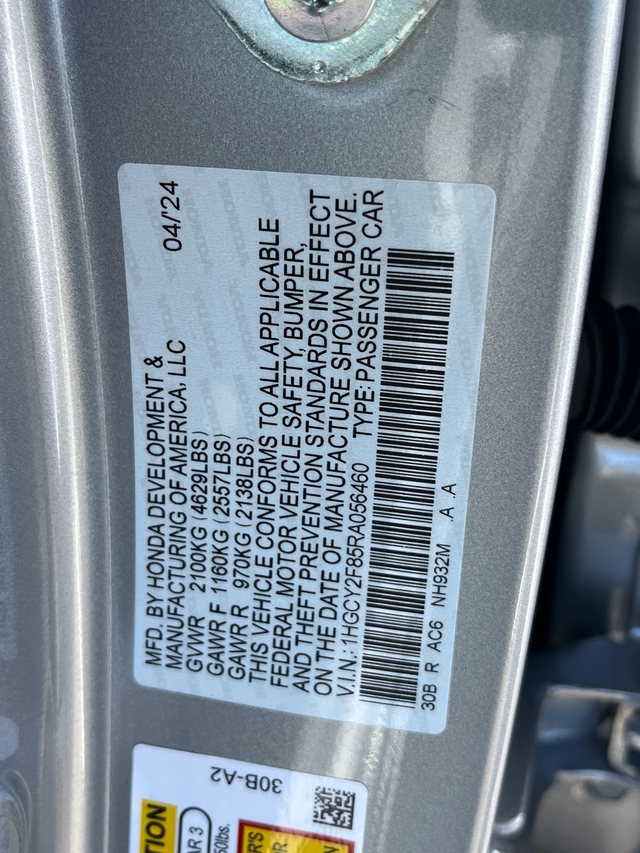 2024 Honda Accord Hybrid Touring 24